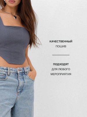 Корсет женский джинсовый MIST: Denim, графит