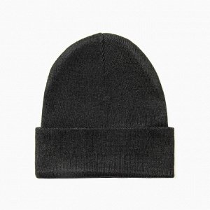 Шапка мужская двуслойная с отворотом one size, цвет чёрный
