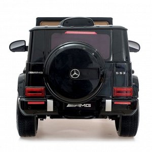 Электромобиль MERCEDES-BENZ G63 AMG, цвет глянец черный, EVA колеса, кожаное сидение