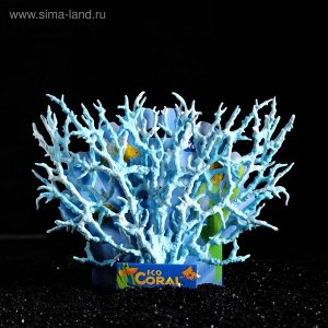 Коралл пластиковый большой 24,5 х 4 х 19 см, голубой