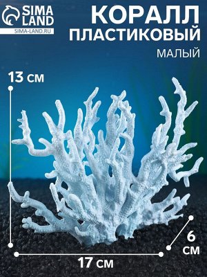 Коралл пластиковый малый 17 х 6 х 13 см, голубой
