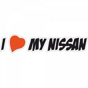 Наклейка i love my nissan
