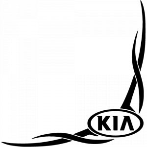 Kia (комплект из 2х зеркальных наклеек)
