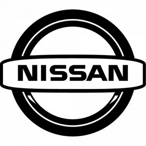 Наклейка Nissan logo white