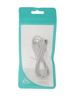 Кабель Luazon, Type-C - USB, 2 А, 1 м, белый