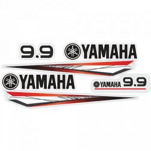 Наклейка Yamaha 9.9 (комплект). Вариант 2