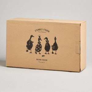 Овальная керамическая форма для запекания с крышкой AGNESS Family Farm, 3,2 л — "Гусиное гнездо", 1 шт.