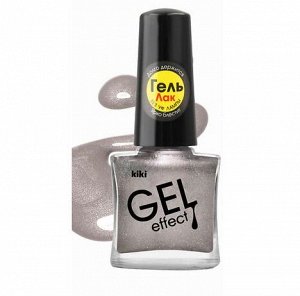 Лак "GEL EFFECT" 083 бежево-серебряный металлик (сияющий) 6мл