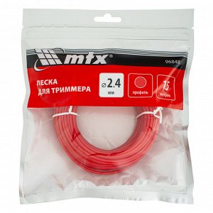 Леска для триммера круглая 2,4 мм х 15 м MTX