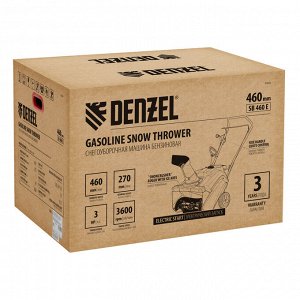 Бензиновая снегоуборочная машина SB 460 E, 99cc, эл.старт, шнек SnowCrusher Denzel