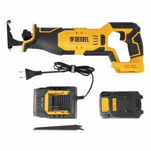 Пила сабельная аккумуляторная RS-180, Li-Ion, 20 В Denzel