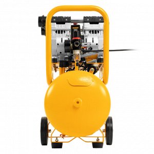 Компрессор безмасляный, малошумный DLS 1500/50, 1500 ВТ, 2x750, 50 л, 260 л/мин Denzel