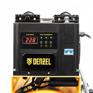 Компрессор безмасляный, малошумный DLS 3300/100, 3300 Вт,3x1100, 100 л, 570 л/мин ,блок управления Denzel