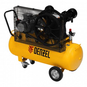 Компрессор воздушный рем. привод BCV 4000-T/100, 4,0 кВт, 100 литров, 690 л/мин Denzel