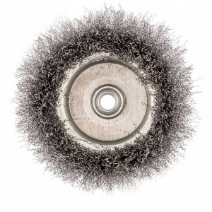 Щетка для УШМ, 150 мм, М14, "чашка", витая проволока 0.3 мм Сибртех