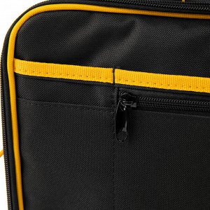 Сумка для инструмента, 400х170х300 мм, 3 отделения, 28 карманов, наплечный ремень Denzel