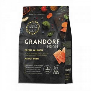 Grandorf Fresh для собак Adult Mini для мелких пород Лосось Батат 1кг