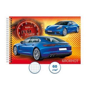 Блокнот на спирали 100х150 мм 48л клетка "Авто 2" Бг48/11-2 Гранит