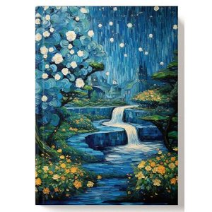 Записная книжка А5  96л клетка "Водопад" 15137 Academy style