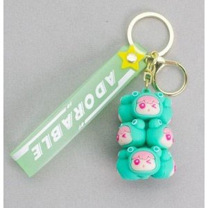 Брелок "Frog family", green 6,5х3,5х3,5 см 141P-037G