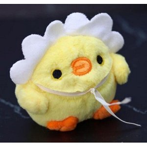 Брелок плюшевый "Little chick cap", yellow 8 см 140P-005B