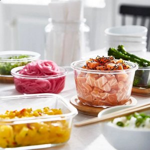 IKEA 365+, Контейнер для пищевых продуктов, круглый/стеклянный, 600 мл
