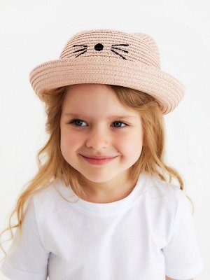 Шляпа для девочки MINAKU "Кошечка", цв. розовый, р-р 52