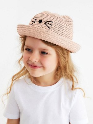 Шляпа для девочки MINAKU "Кошечка", цв. розовый, р-р 52