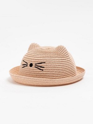Шляпа для девочки MINAKU "Кошечка", цв. розовый, р-р 52