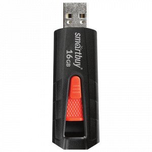 Флэш-диск 16 GB SMARTBUY Iron USB 3.0, черный/красный, SB16GBIR-K3