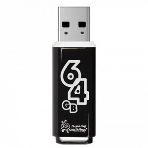 Флэш-диск 64 GB SMARTBUY Glossy USB 3.0, тёмно-серы, SB64GBGS-DG