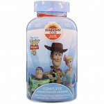 Sundown Naturals Kids, Полноценный комплекс витаминов в жевательных таблетках, «История игрушек 4», виноград, апельсин и вишня,