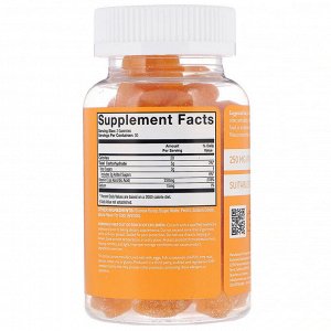 GummYum!, Жевательные конфеты с витамином C, натуральный апельсиновый ароматизатор, 250 мг, 60 жевательных конфет