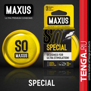 MAXUS Special condoms. Презервативы Точечно-ребристые 3 шт.