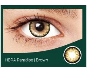 Перекрывающие цветные контактные линзы HERA PARADISE Brown -3.0 ВС 8.6 (2 линзы)