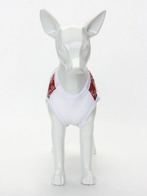Майка "Merry", размер M (ДС 30, ОШ 30, ОГ 40 см), красная