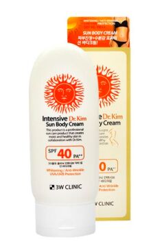 3W CLINIC Интенсивный солнцезащитный крем для тела, INTENSIVE DR. KIM SUN BODY CREAM, 150 г