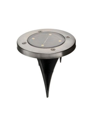 Садовый светильник, уличный, на солнечной батарее, 4 LED, свечение тёплое белое