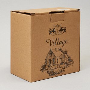 Керамическая форма для запекания "VILLAGE" с крышкой, 500 мл, 17,5x17,5x8 см, 1 шт.