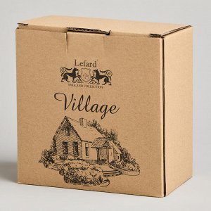 Керамическая форма для запекания "VILLAGE" с крышкой, 500 мл, 17,5x17,5x8 см, 1 шт.