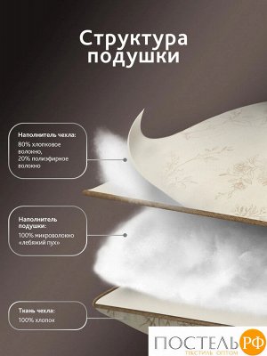 Подушка стеганая CASSIA ХЛОПОК НАТУРЭЛЬ 50х70