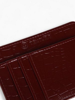 Картхолдер TEXTURA, на 4 карты, бордовый