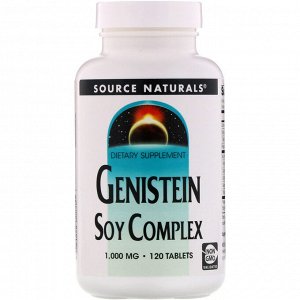 Source Naturals, Генистеин, соевый комплекс, 1000 мг, 120 таблеток
