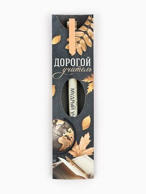 Ручка пластик в конверте «Дорогой учитель», синяя паста 0.7 мм