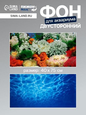 Фон для аквариума двухсторонний, 40 х 75 см