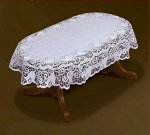 Скатерть овальная, 140 см х 220 см, белоснежная,