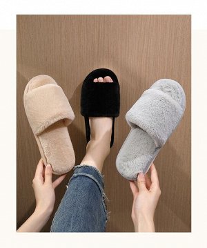 Теплые женские тапочки