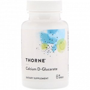Thorne Research, D-глюкарат кальция, 90 вегетарианских капсул