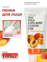 Lebelage Пенка для умывания с экстрактом персика и манго Рeach&amp;Apple Mango Cleansing Foam