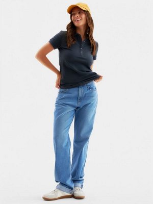 Футболка поло женская MINAKU REGULAR FIT: графит